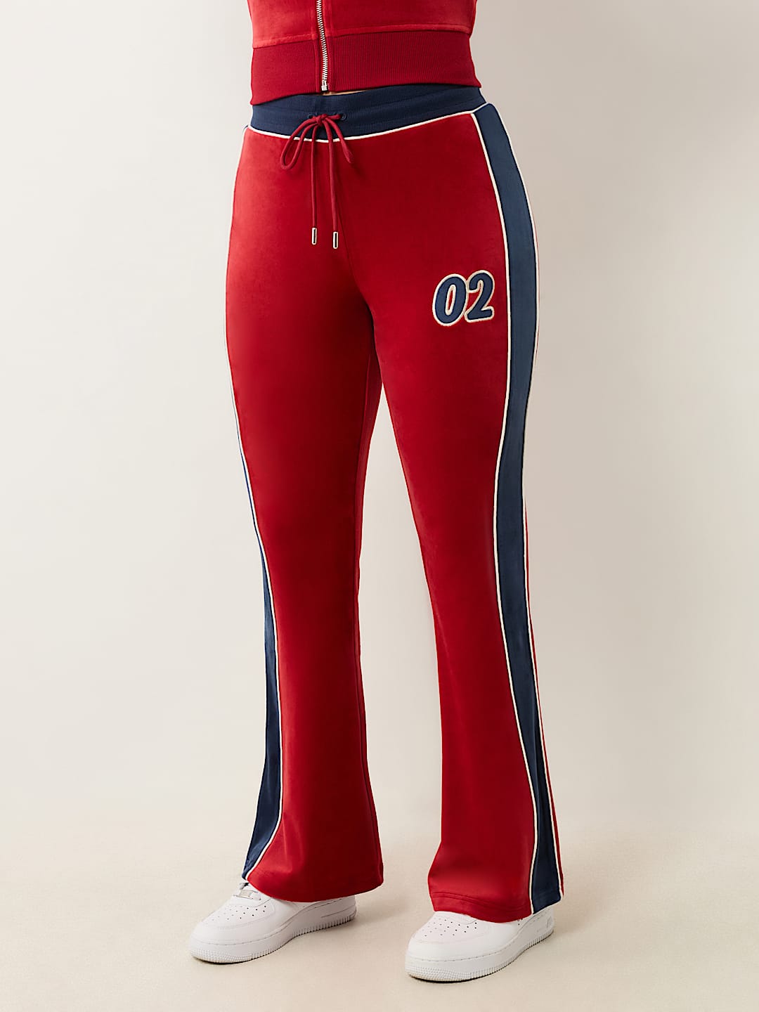 VELOUR PANELLED TRACK PANT