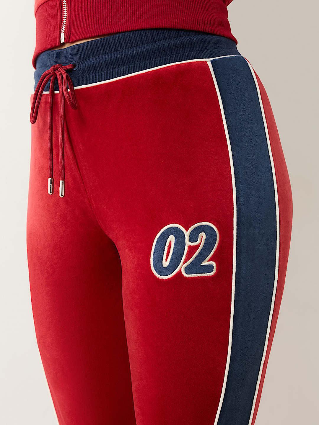 VELOUR PANELLED TRACK PANT