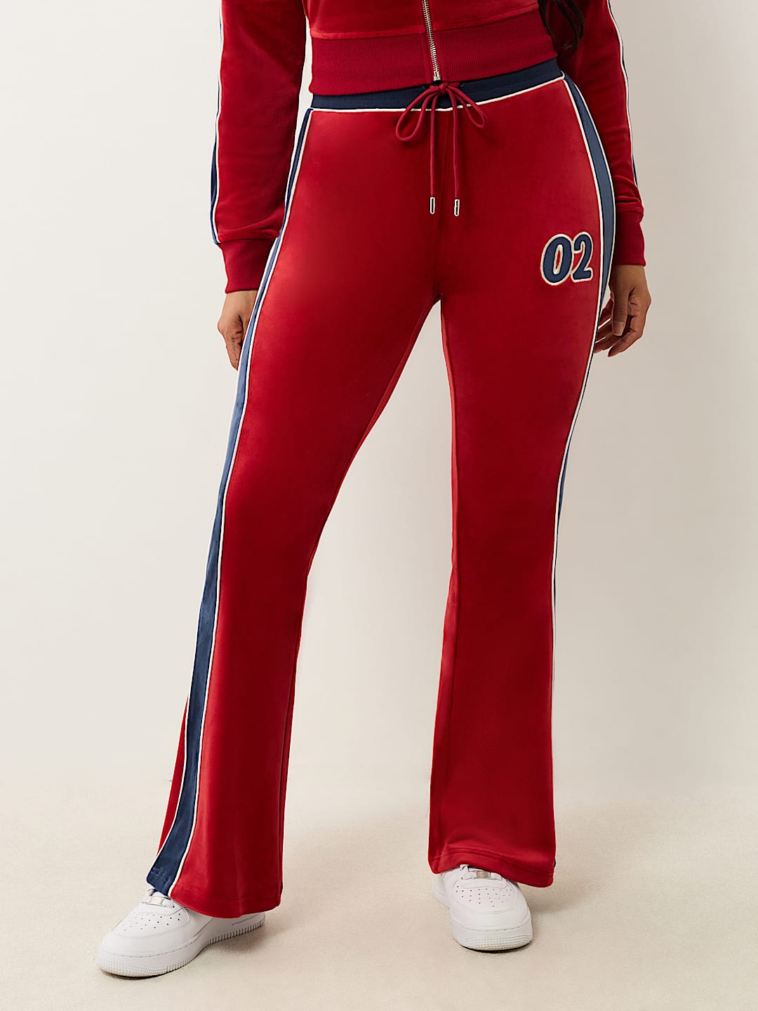 VELOUR PANELLED TRACK PANT