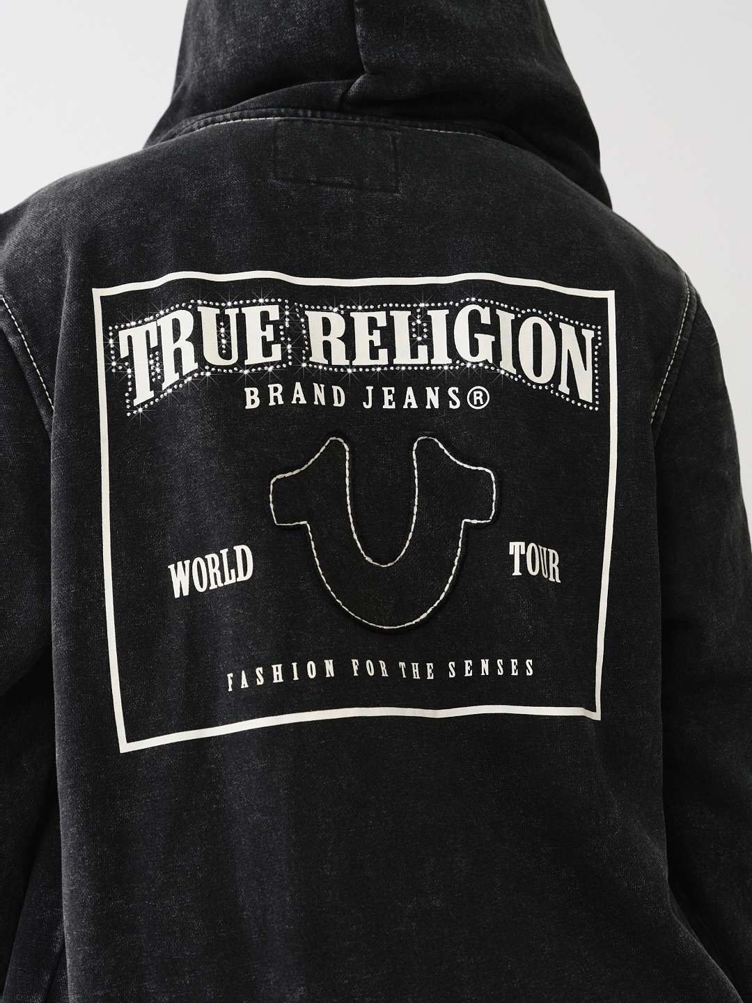 Black true religion zip online up