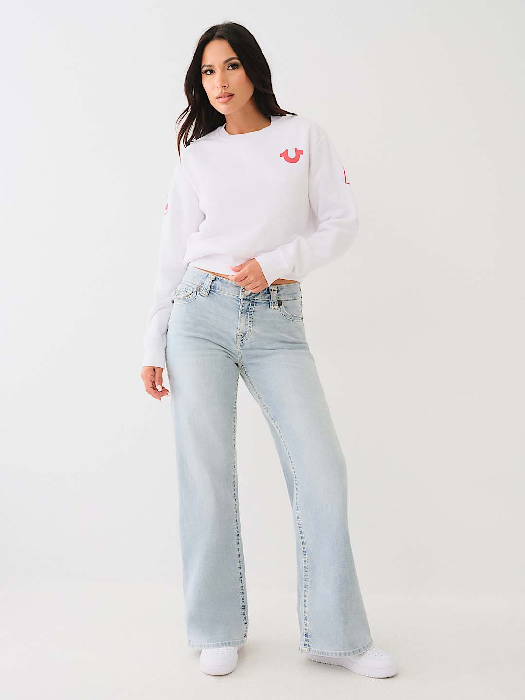 BOBBI SUPER T HORSESHOE APPLIQUE BAGGY JEAN, image 2