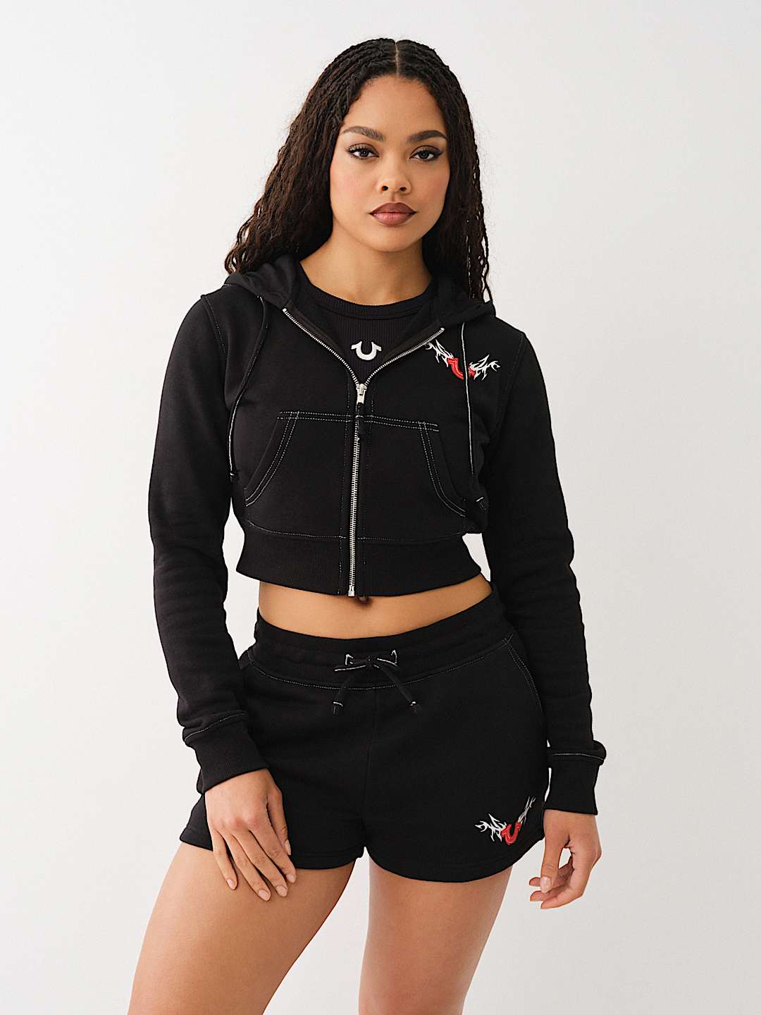 True religion crop hoodie hotsell