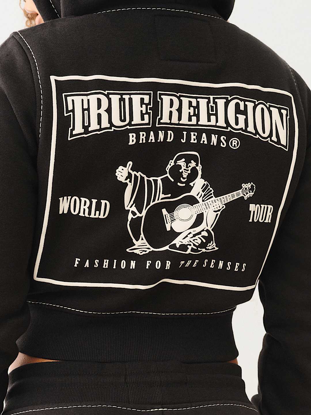 CROP BIG T ZIP HOODIE