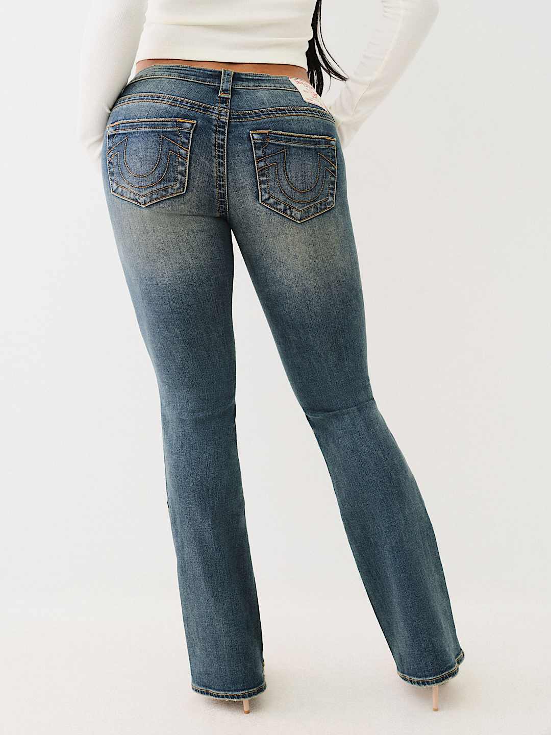 BECCA MOTO LOW RISE BOOTCUT JEAN