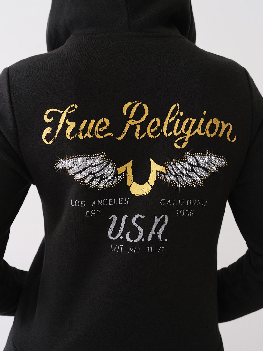 True Religion store Crystal Shrunken Sweatshirt