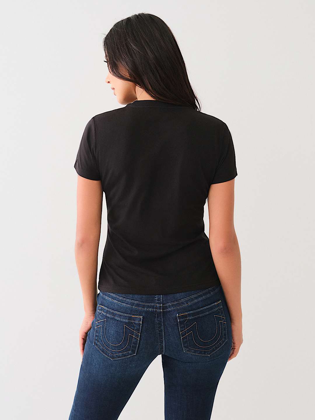 CRYSTAL RETRO HORSESHOE CREW TEE | True Religion