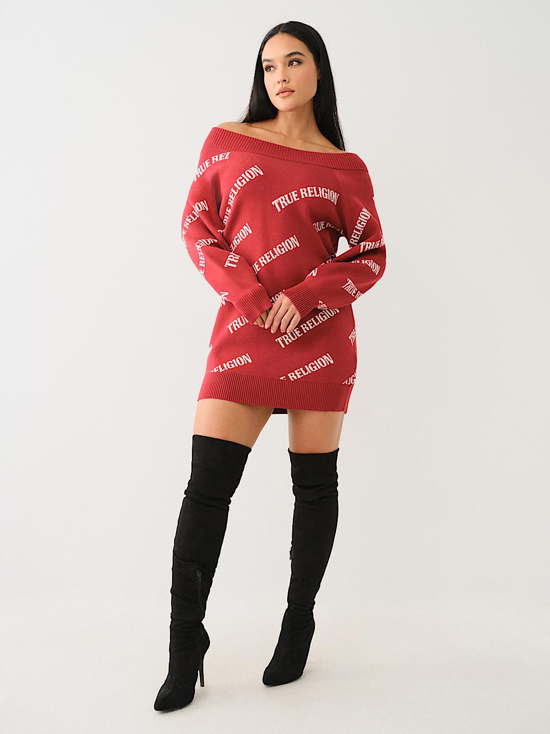 True religion sweater dress top