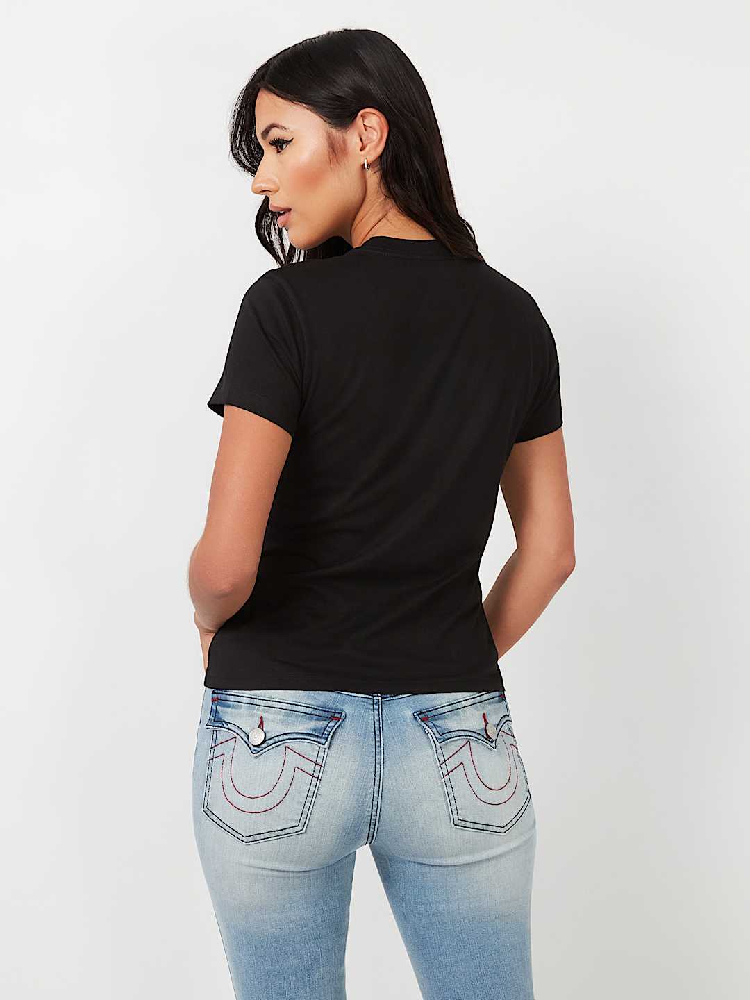 CRYSTAL ARCHED LOGO WING TEE, image 3