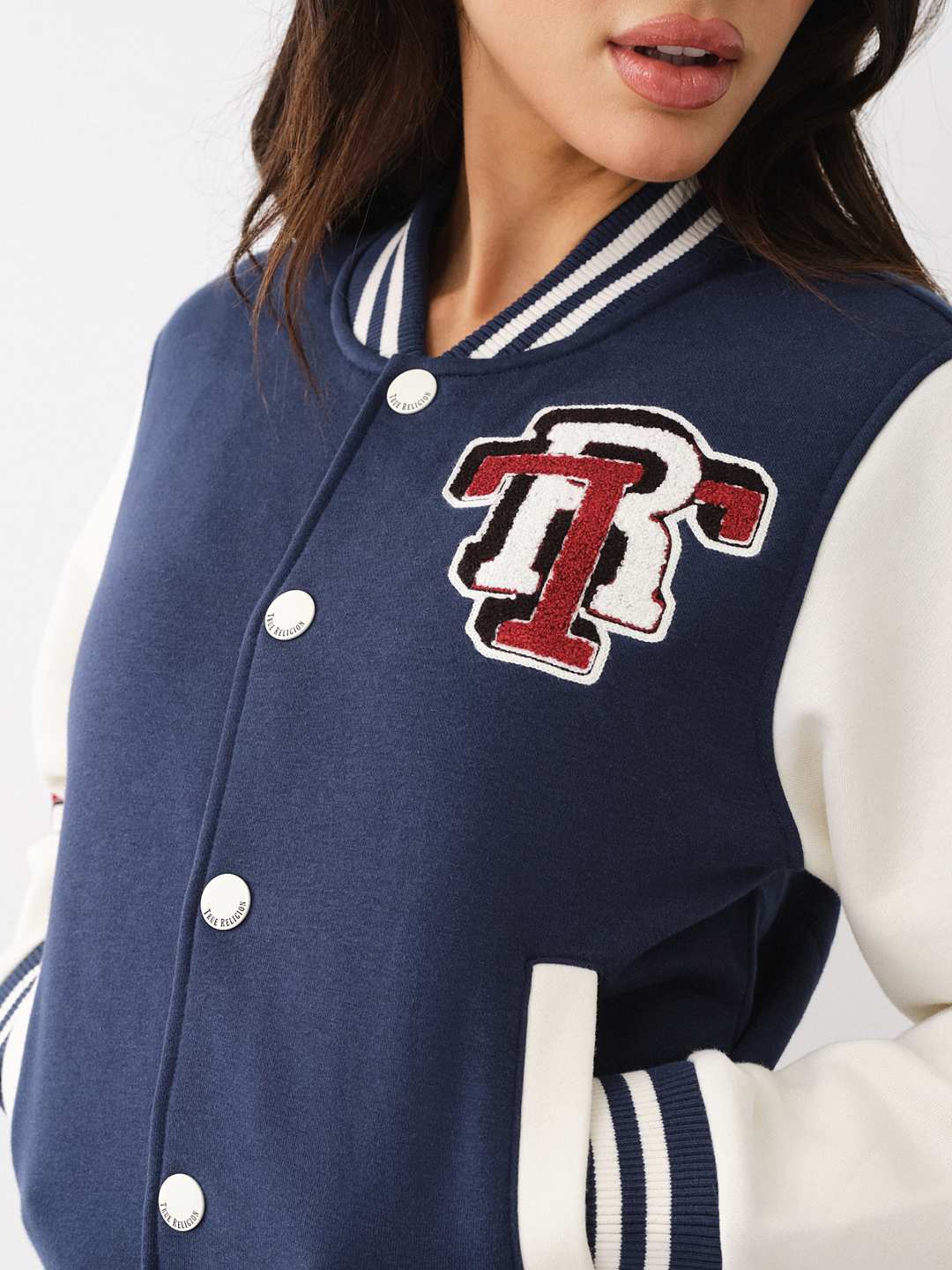 FLEECE PATCH VARSITY JACKET, image 2