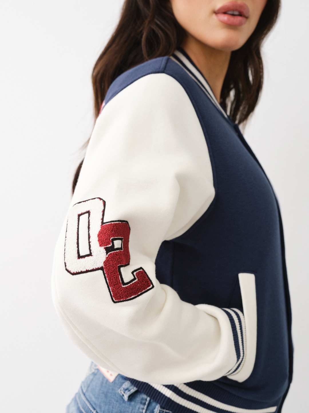 FLEECE PATCH VARSITY JACKET, image 4