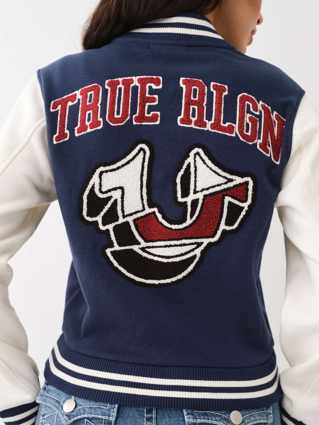FLEECE PATCH VARSITY JACKET, image 6