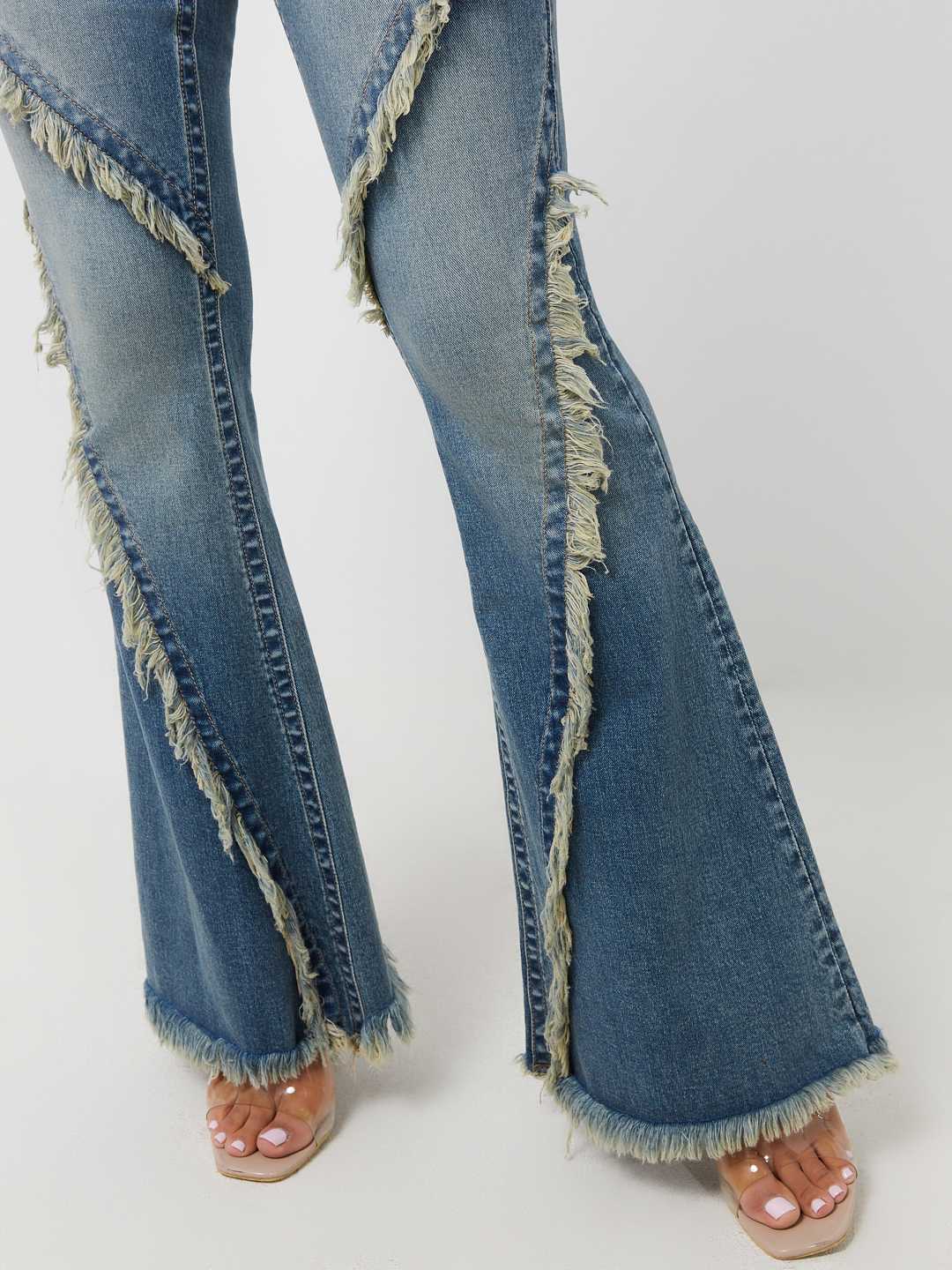 DISTRESSED FRAYED FLARE JEAN | True Religion