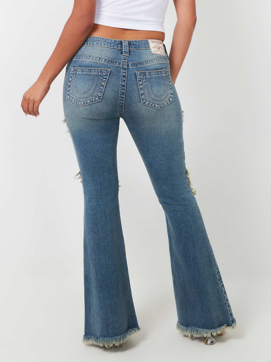 DISTRESSED FRAYED FLARE JEAN | True Religion