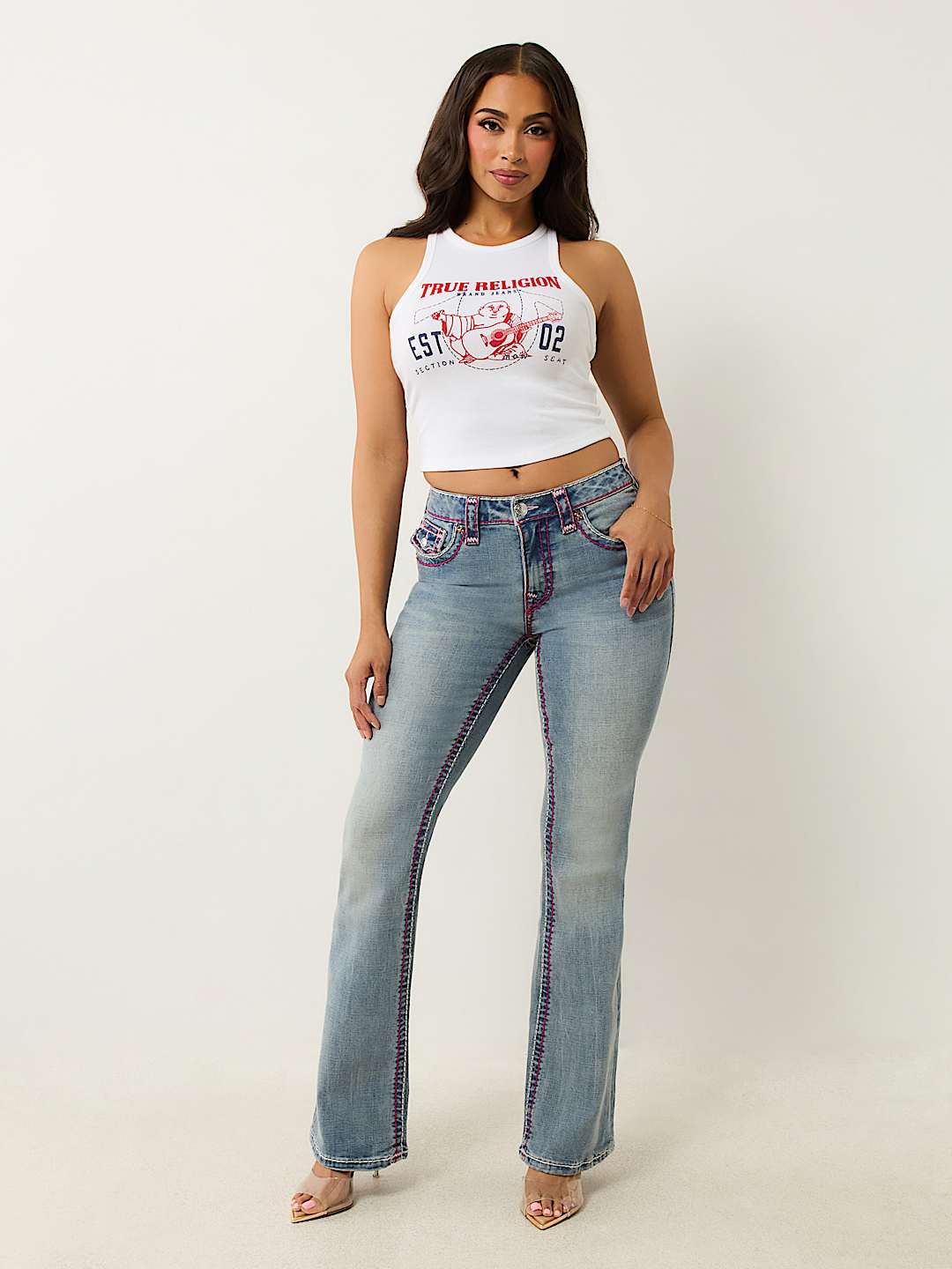 RIBBED BUDDHA LOGO TANK