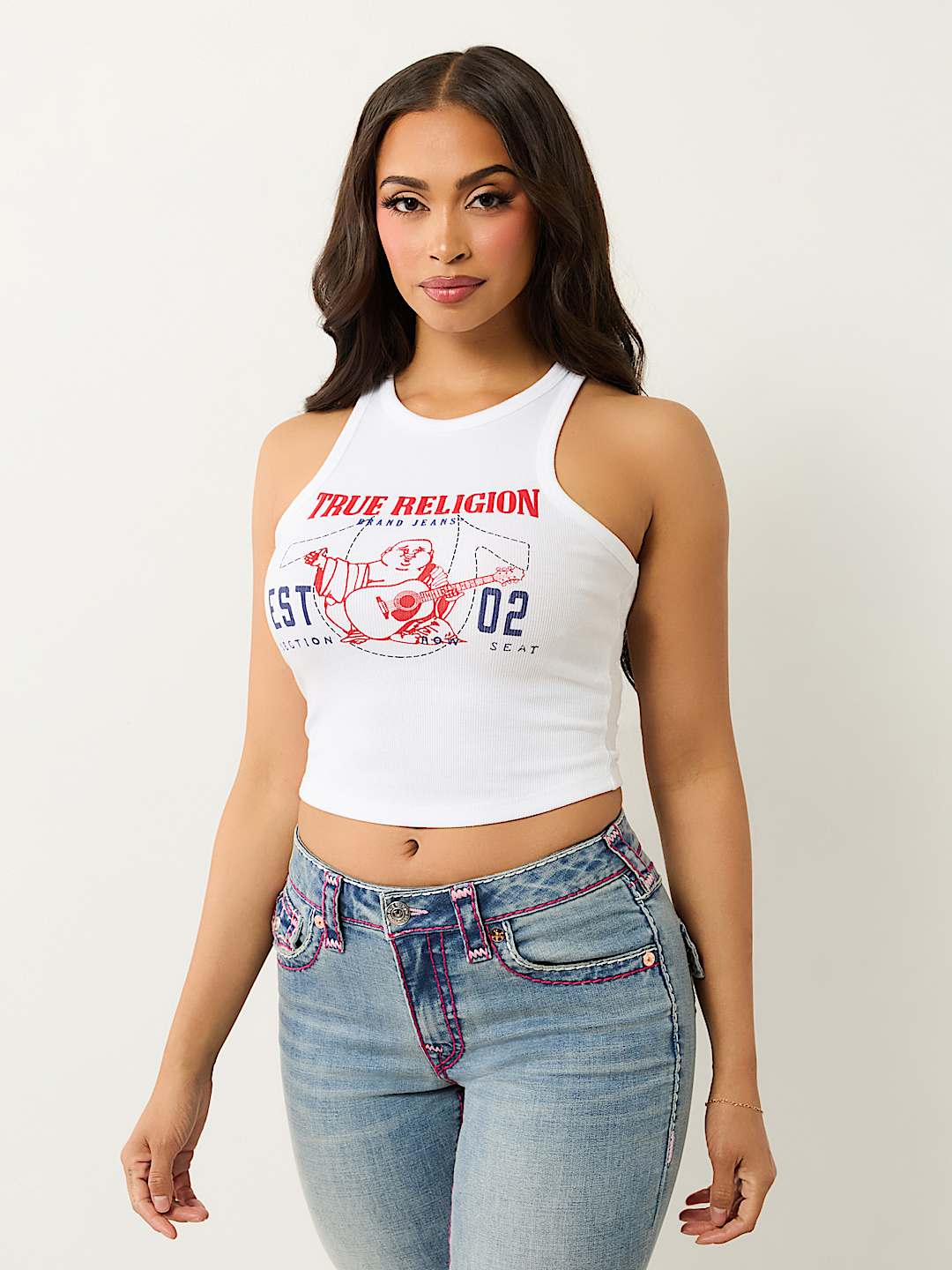 RIBBED BUDDHA LOGO TANK