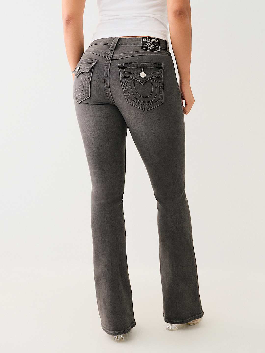 BECCA MID RISE FLAP BOOTCUT JEAN