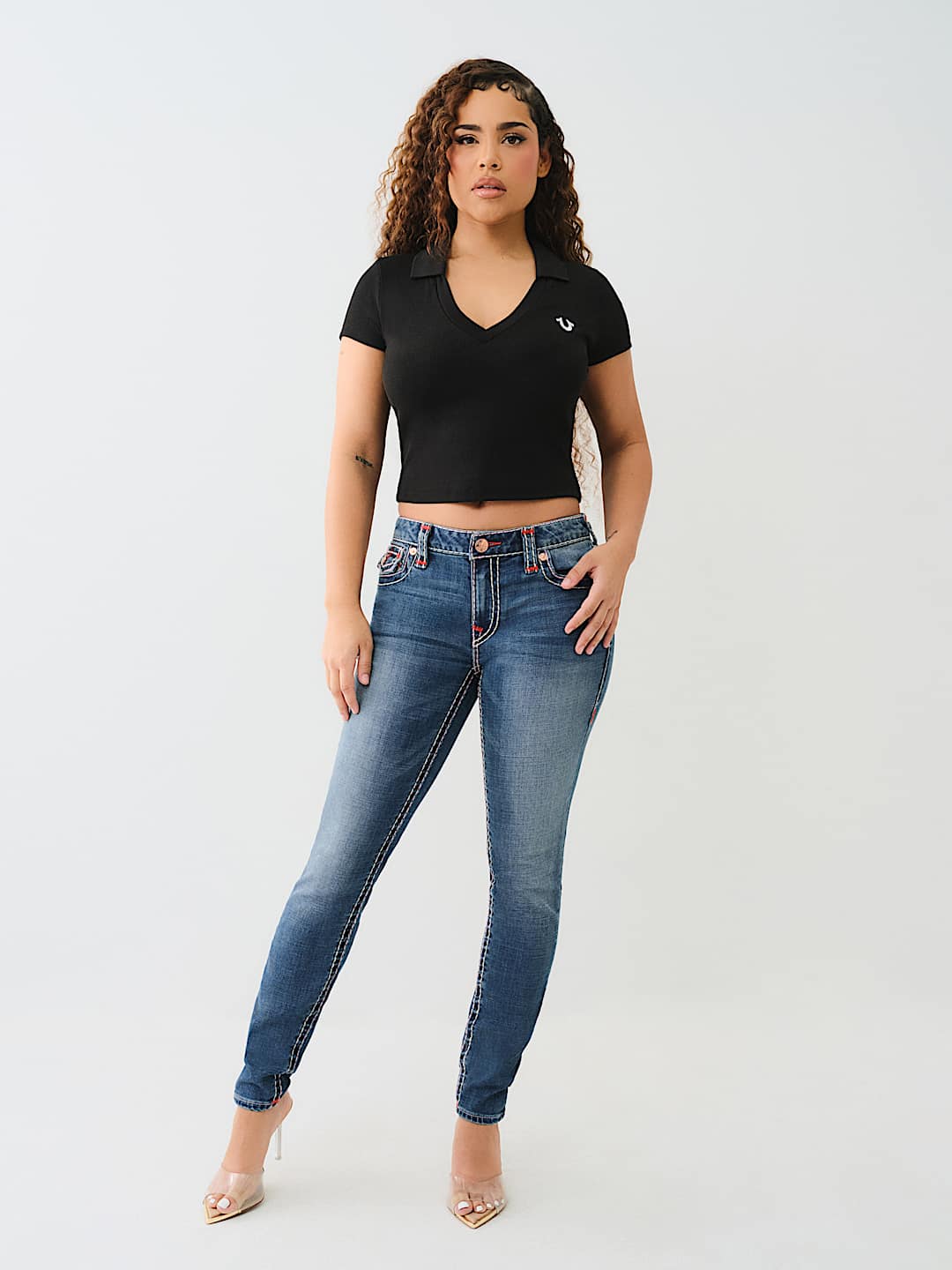 JENNIE MID RISE SUPER T CURVY SKINNY JEAN