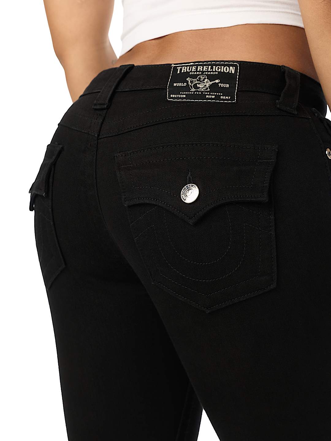 JEANS JOEY ACAMPANADOS DE TIRO MEDIO CON SOLAPA