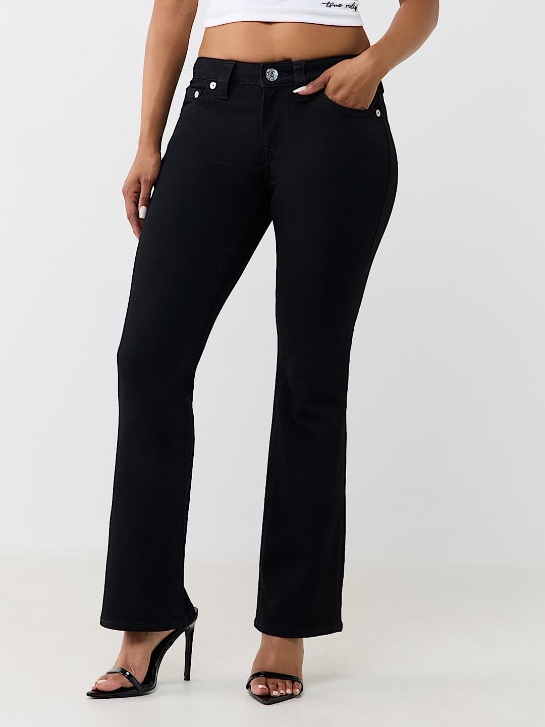 BECCA MID RISE BOOTCUT JEAN 30"