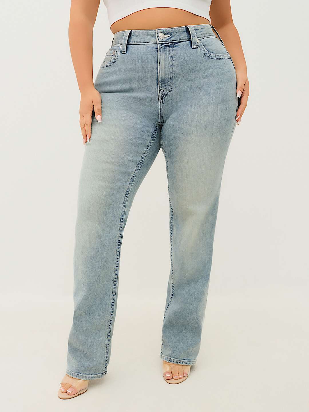 PLUS BILLIE MID RISE STRAIGHT JEAN, image 1