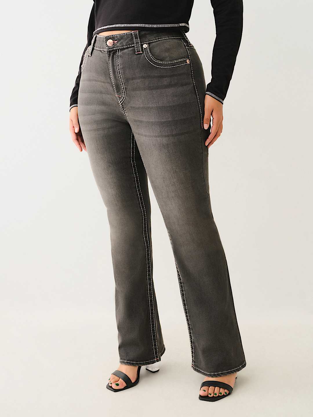 PLUS BECCA HIGH RISE BIG T BOOTCUT JEAN, image 5