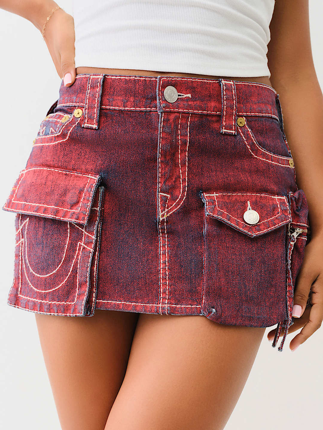 SADIE BIG T CARGO MINI SKIRT, image 1