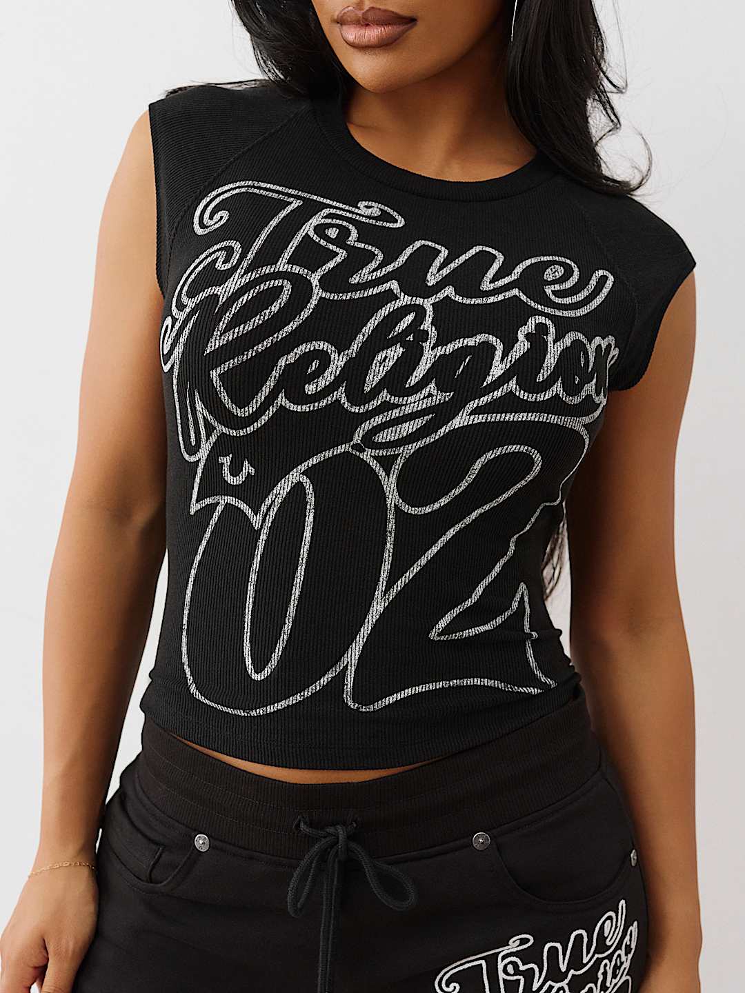 SPORTY RAGLAN RIBBED TOP