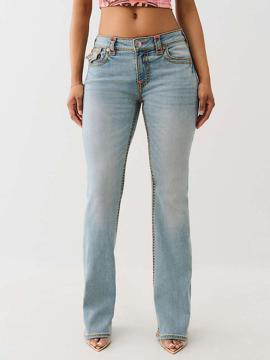 BECCA MID RISE SUPER T BOOTCUT JEAN