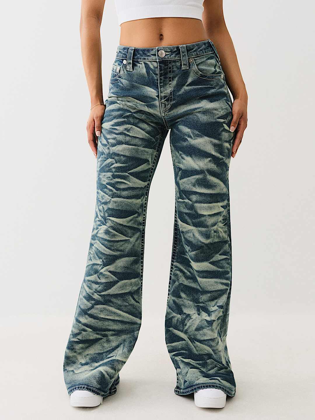 KATRINA HIGH RISE CRINKLE WASH RELAXED FLARE JEAN