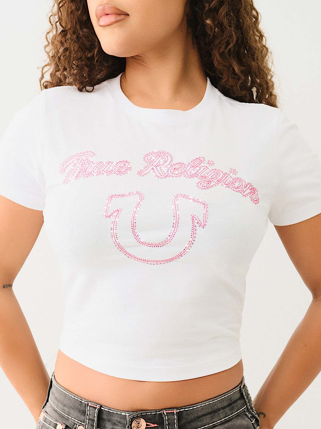 CRYSTAL LOGO SHORT SLEEVE BABY TEE, image 5