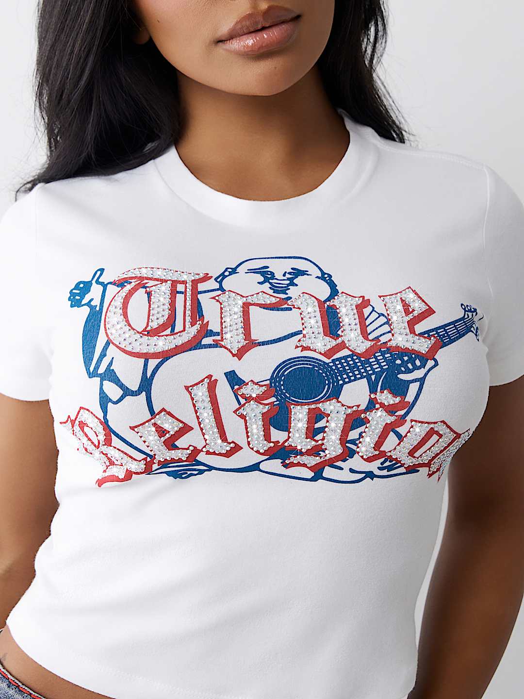 CRYSTAL LOGO BUDDHA BABY TEE, image 1