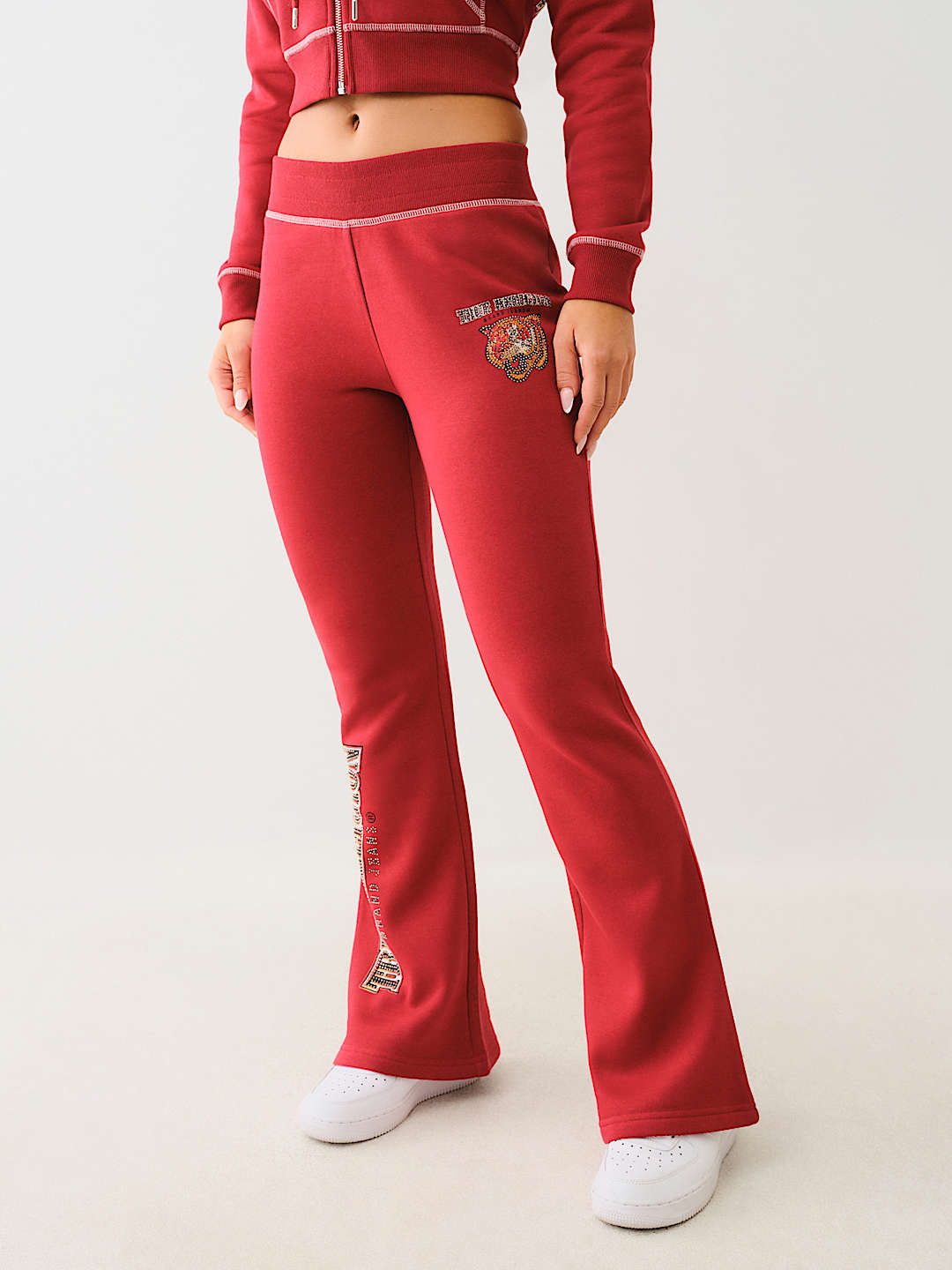 CRYSTAL TIGER FLARED SWEAT PANT