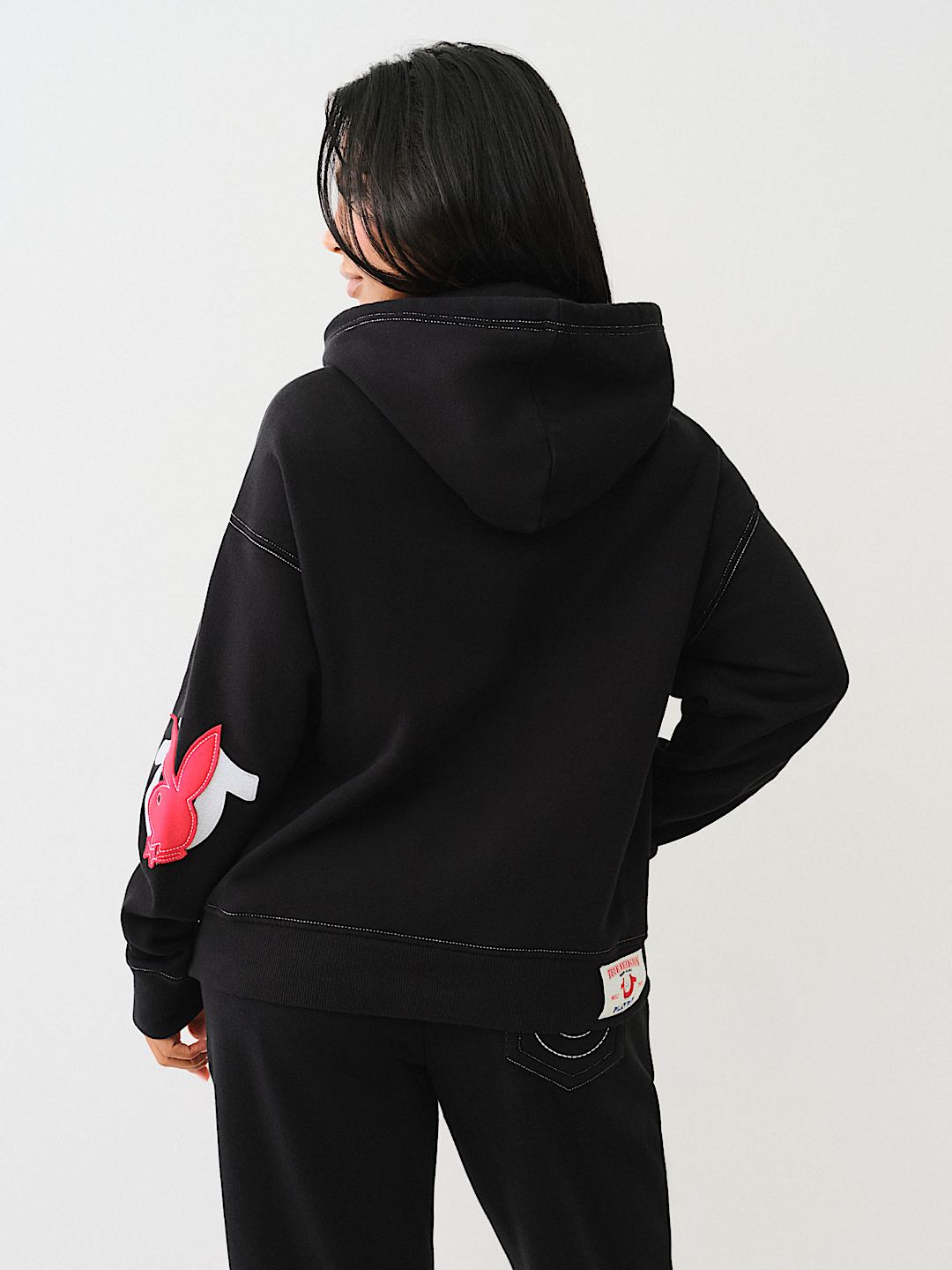 PLAYBOY X TRUE RELIGION FLEECE BOYFRIEND HOODIE