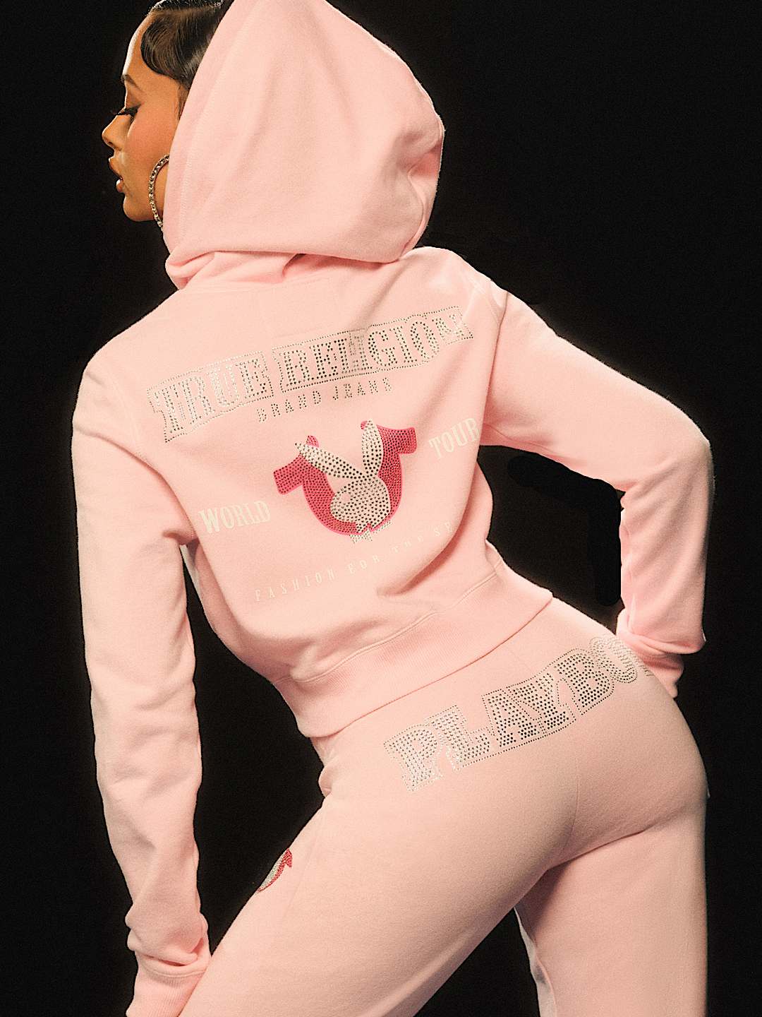 True religion pink hoodie sales
