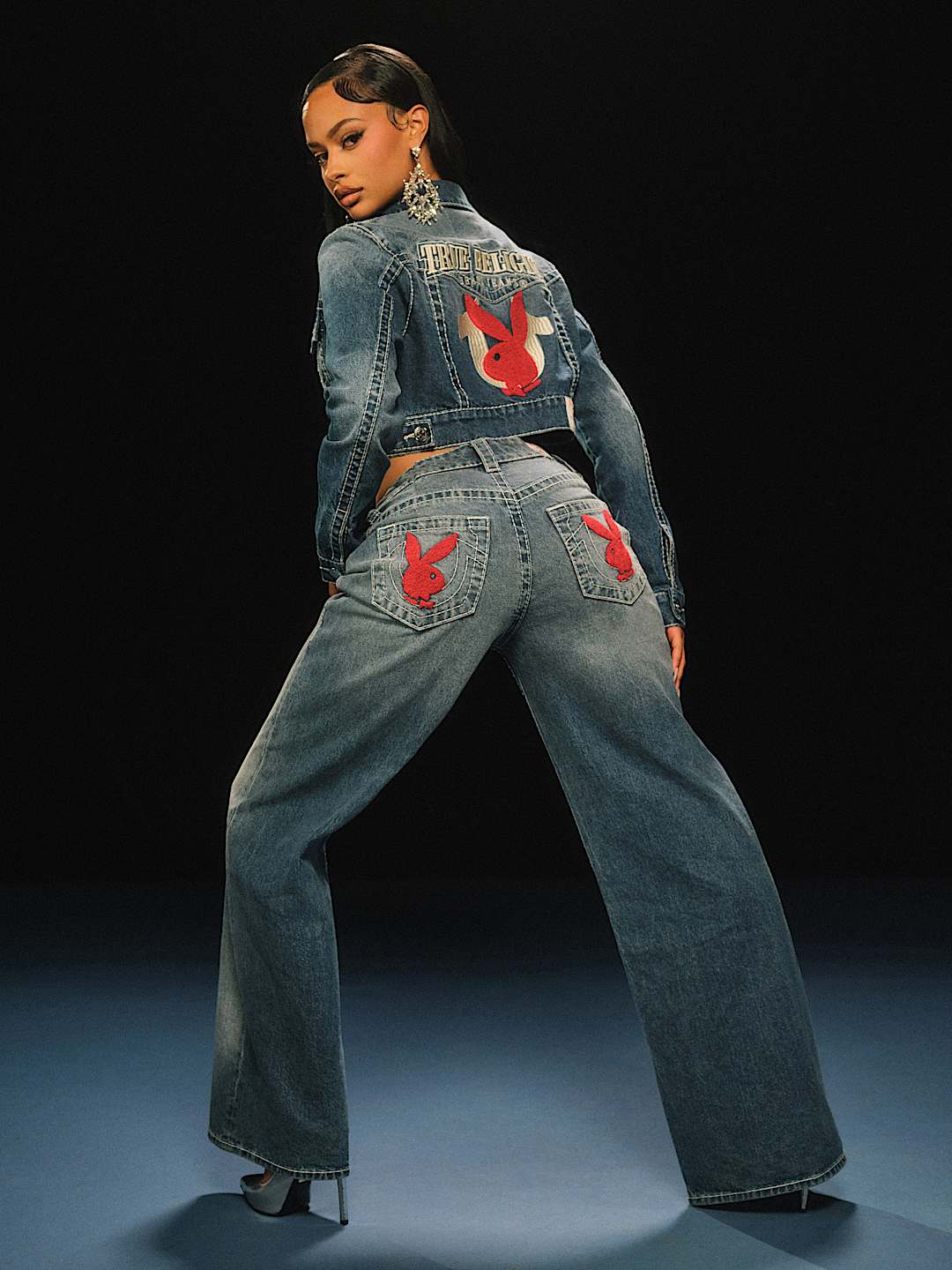 PLAYBOY X TRUE RELIGION BOBBY BIG T BAGGY JEAN