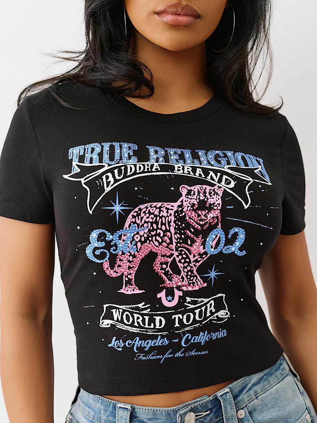 CRYSTAL LEOPARD BABY TEE