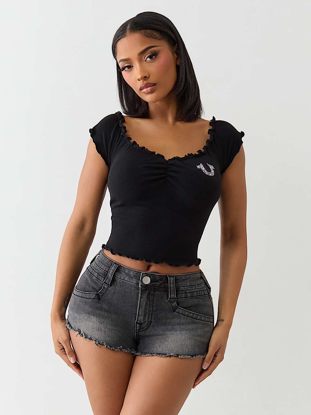 LETTUCE EDGE OFF-THE-SHOULDER TOP