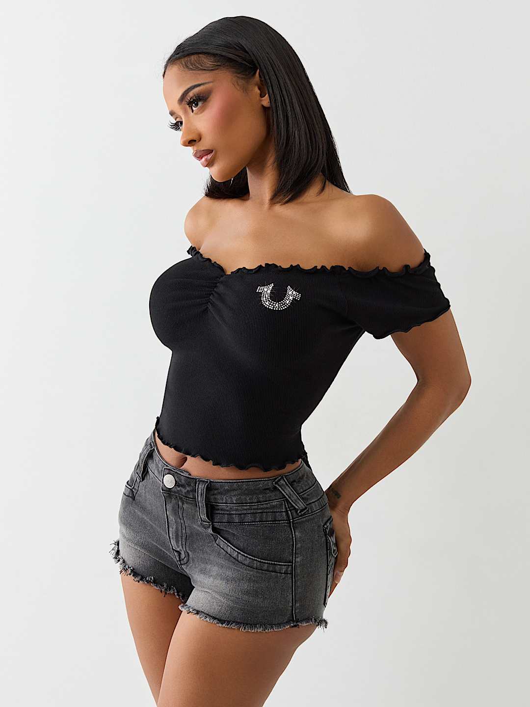 LETTUCE EDGE OFF-THE-SHOULDER TOP