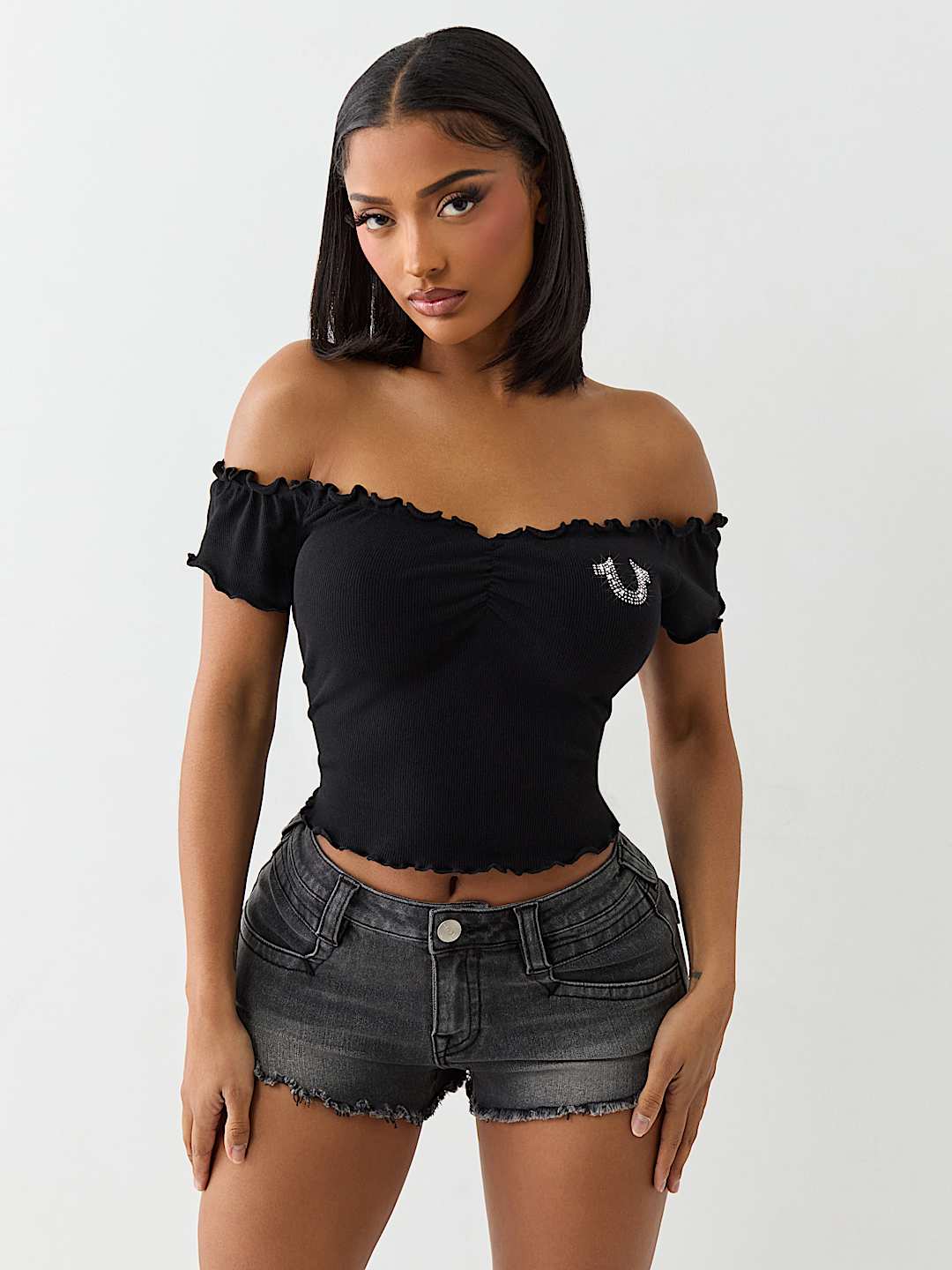 LETTUCE EDGE OFF-THE-SHOULDER TOP