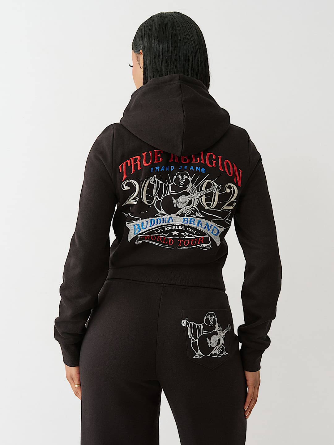LUREX EMBROIDERED WORLD TOUR ZIP HOODIE