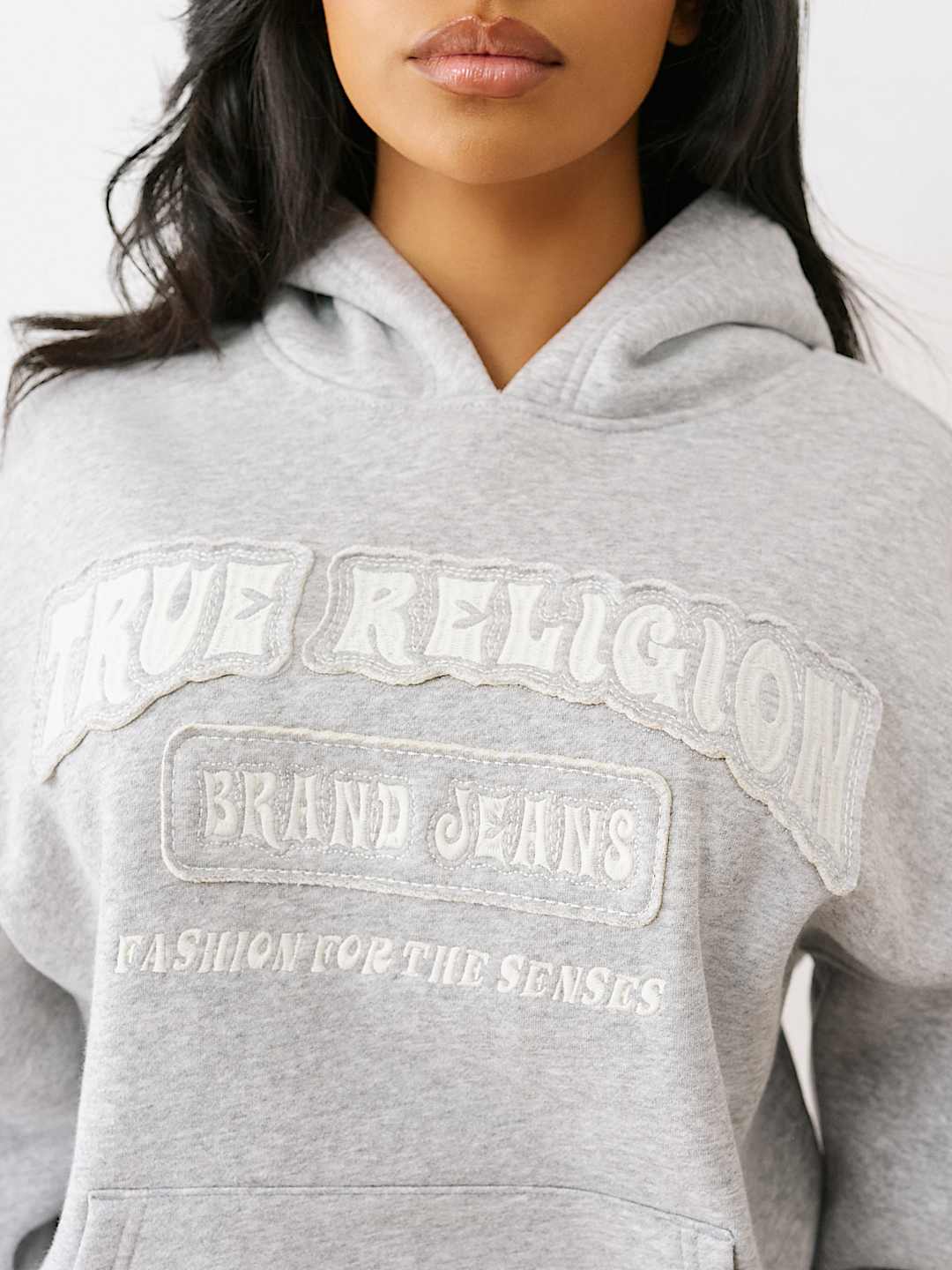 LOGO APPLIQUE BOYFRIEND HOODIE