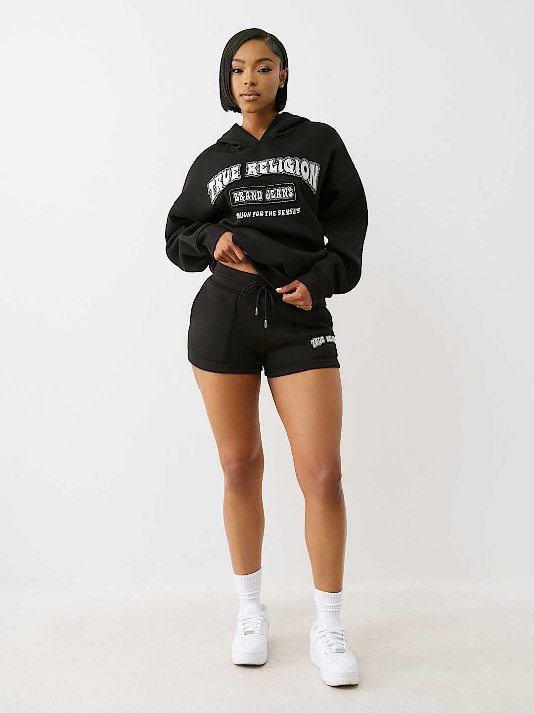 LOGO APPLIQUE SWEAT SHORT