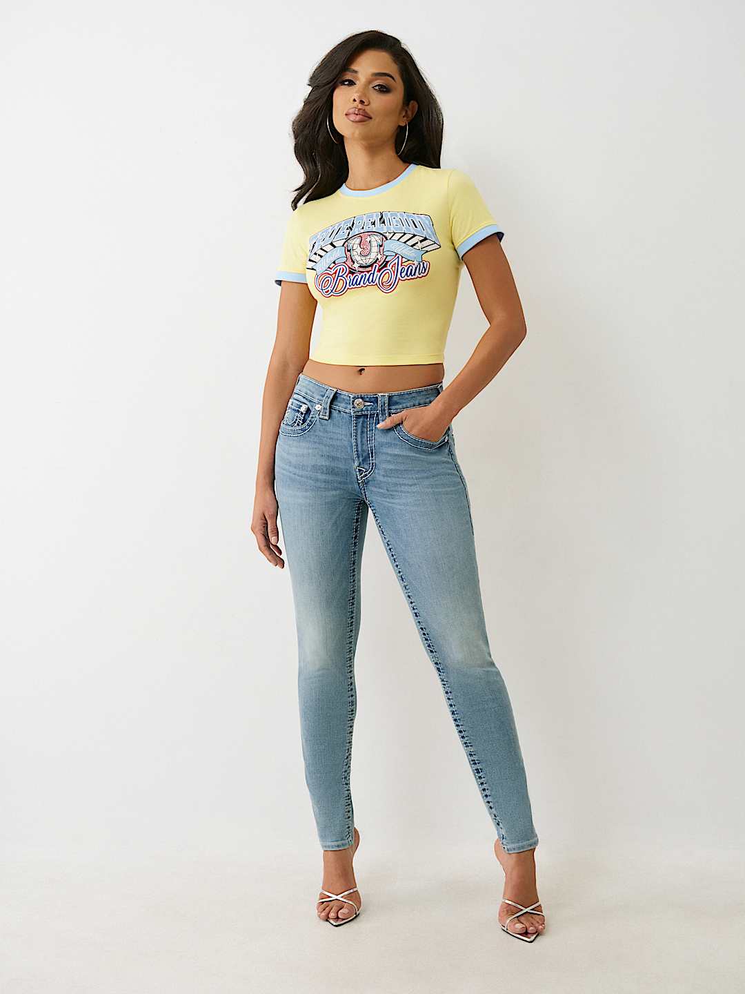 CRYSTAL LOGO RINGER BABY TEE