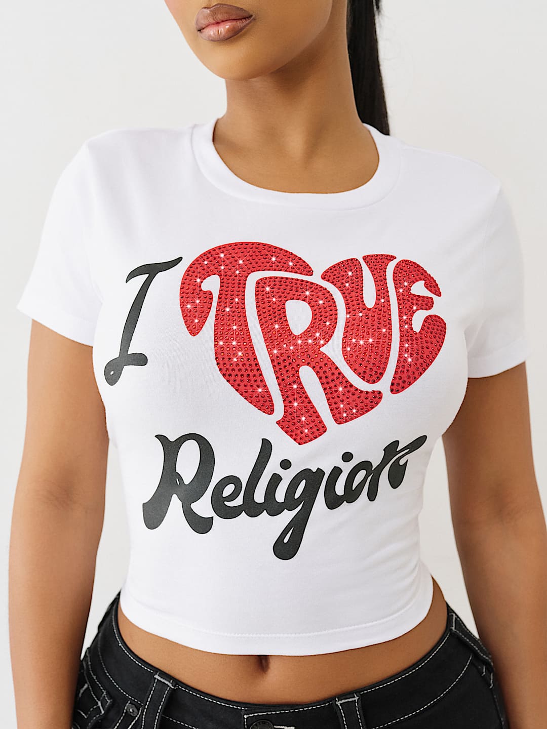 'I LOVE TRUE RELIGION' BABY TEE