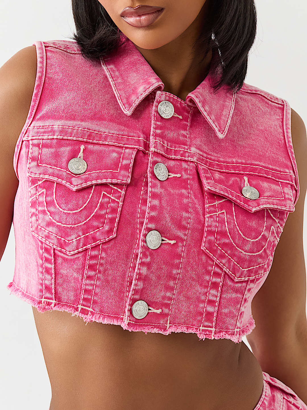 CROPPED BIG T VEST