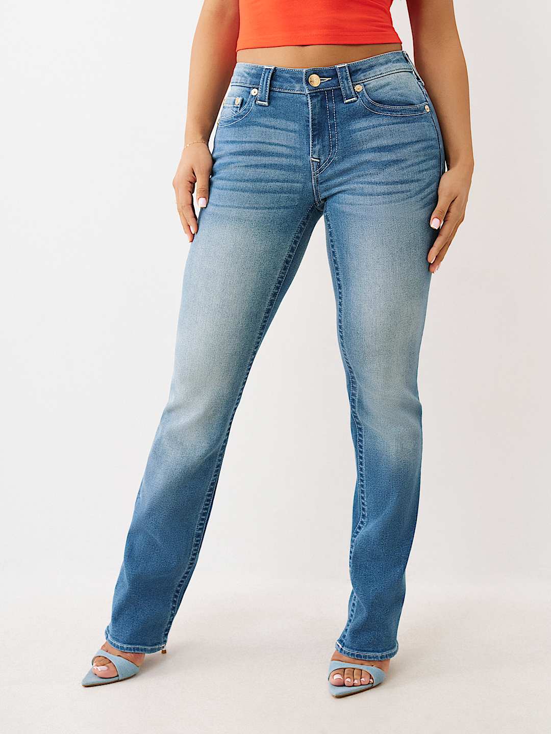 BILLIE MID RISE BUDDHA POCKET STRAIGHT JEAN