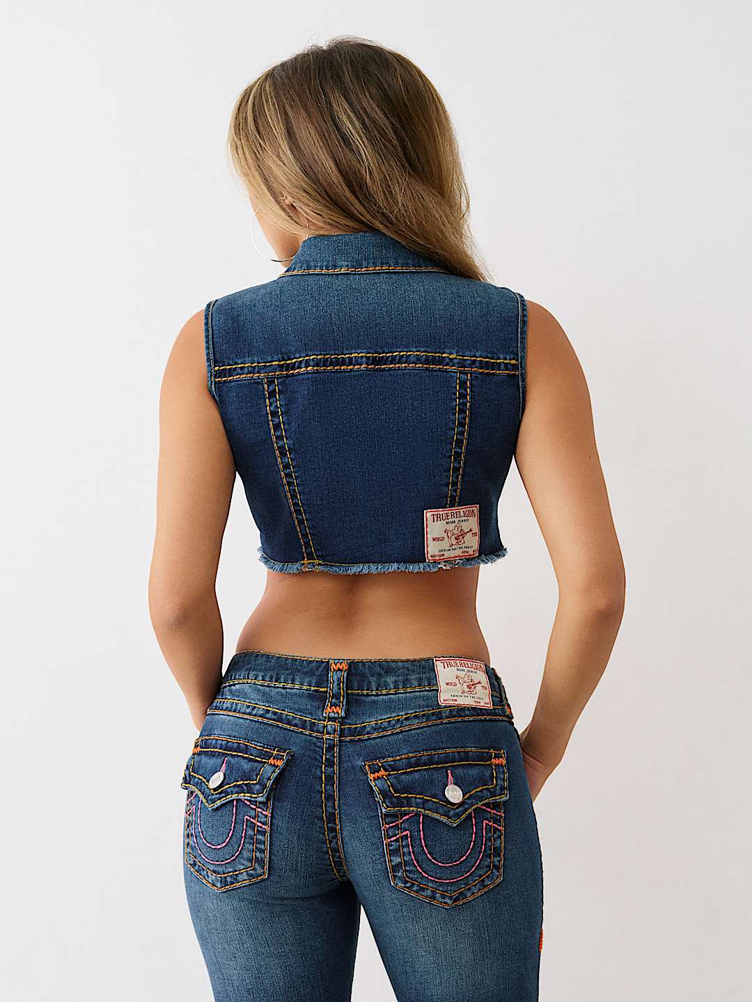 CROPPED SUPER T DENIM VEST