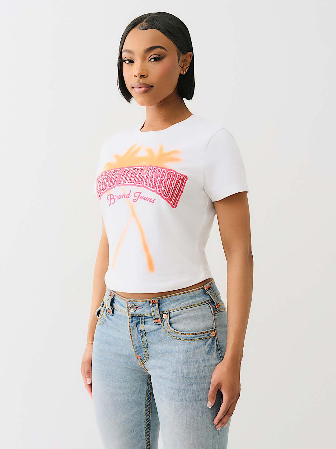 PALM TREE CRYSTAL LOGO BABY TEE