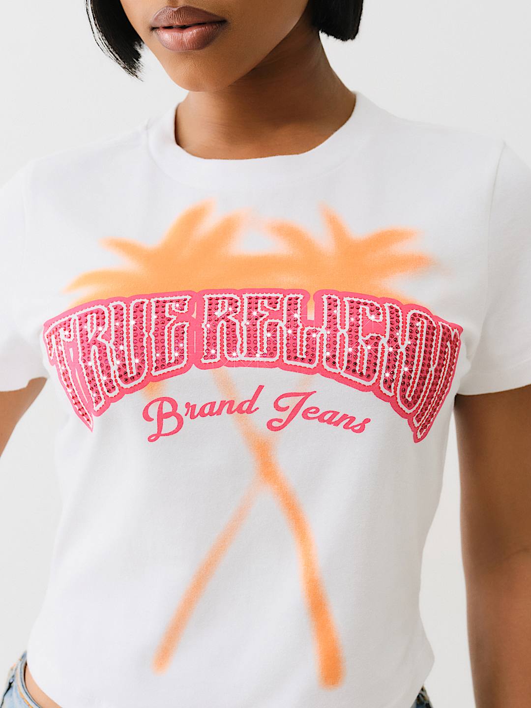 PALM TREE CRYSTAL LOGO BABY TEE