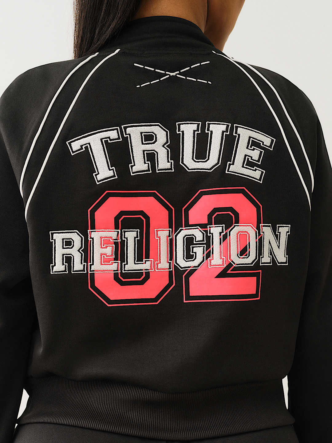 Женская спортивная куртка True Religion True Sporty укороченная на молнии, черная